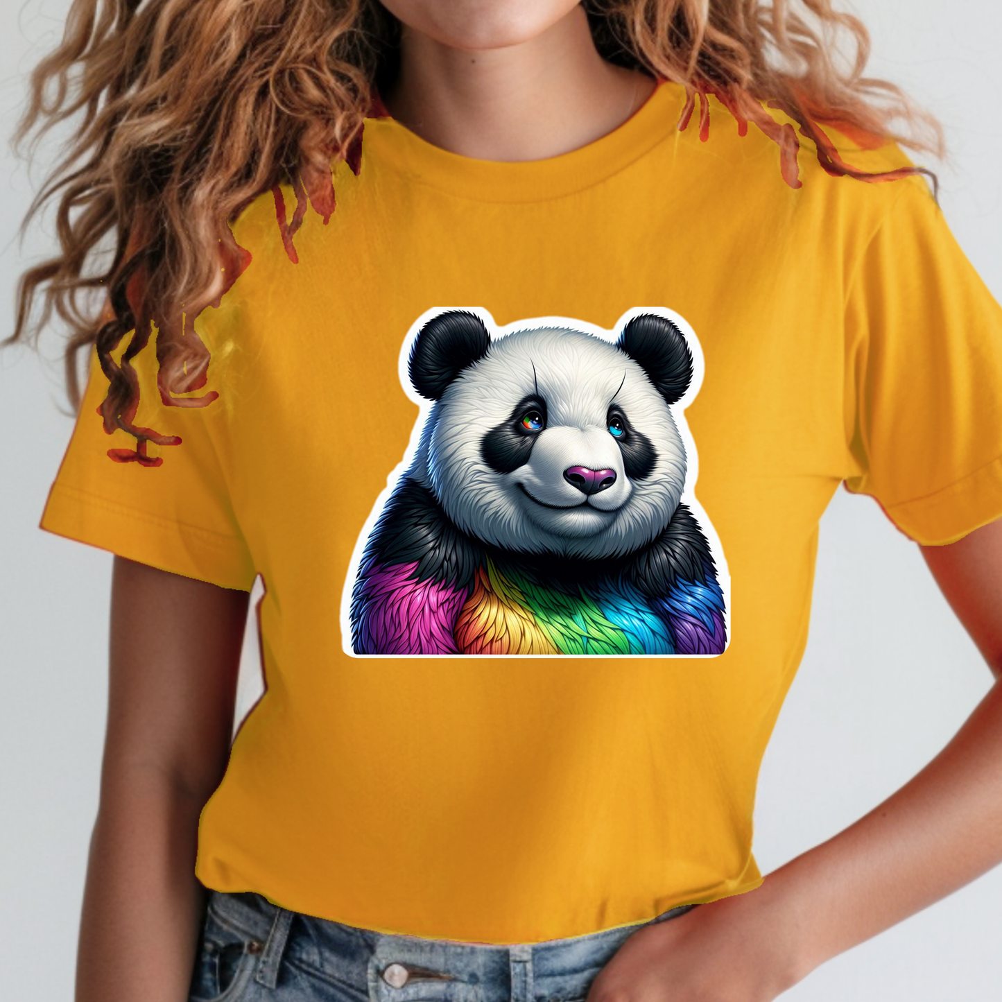 Rainbow Animals T-Shirt Collection: Goofy Panda