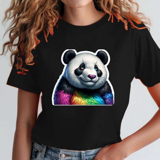 Rainbow Animals T-Shirt Collection: Goofy Panda