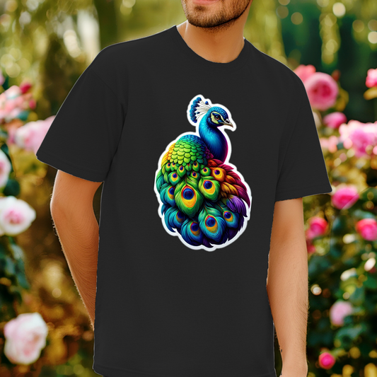 Rainbow Animals T-Shirt Collection: Peacock
