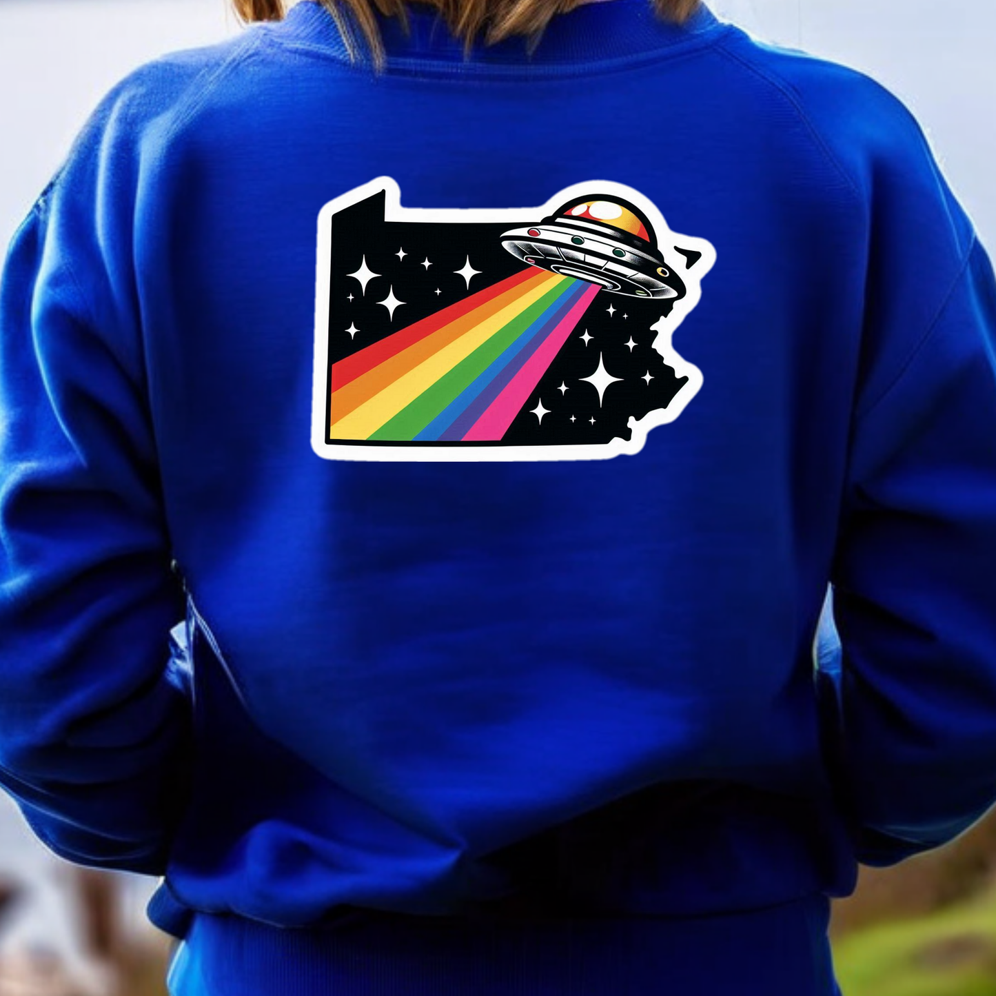 Pennsylvania PRIDE Sweatshirt On The Back