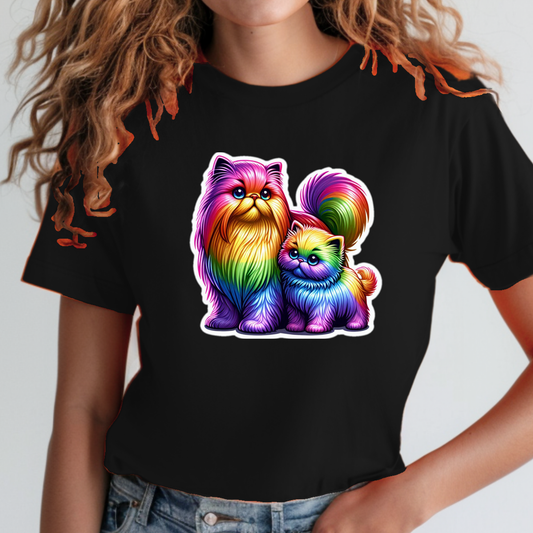 Rainbow Animals T-Shirt Collection: Persian Cats