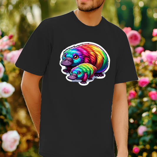 Rainbow Animals T-Shirt Collection: Platypus and Puggle