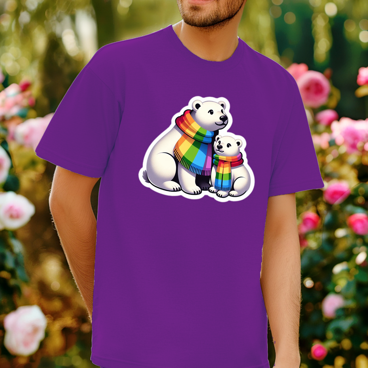 Rainbow Animals T-Shirt Collection: Polar Bears