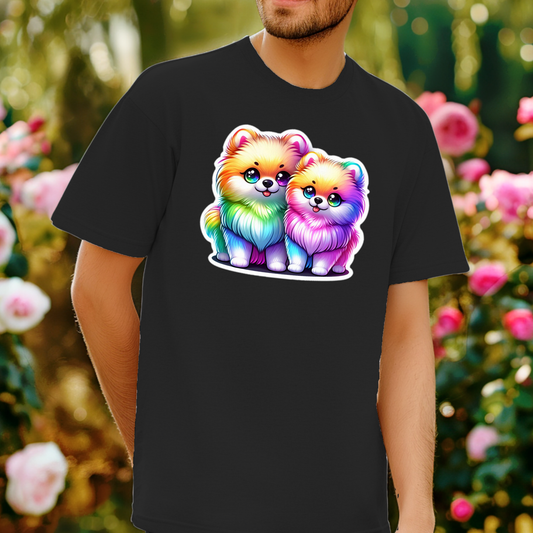 Rainbow Animals T-Shirt Collection: Pomeranians