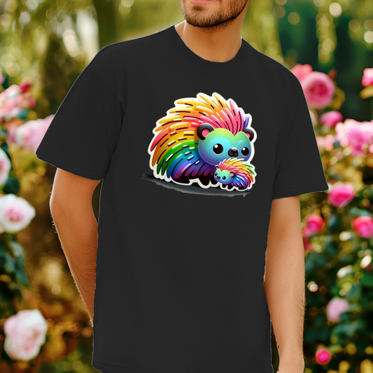 Rainbow Animals T-Shirt Collection: Adorable Porcupines