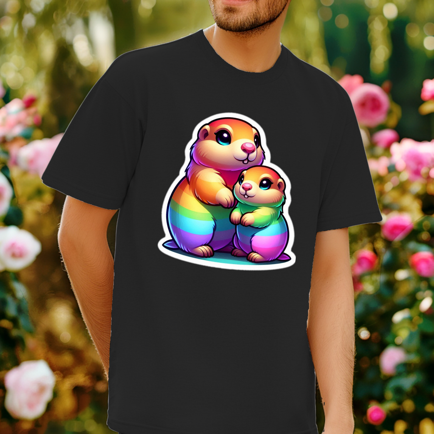 Rainbow Animals T-Shirt Collection: Prairie Dog and Pup