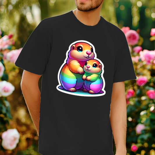 Rainbow Animals T-Shirt Collection: Prairie Dog and Pup