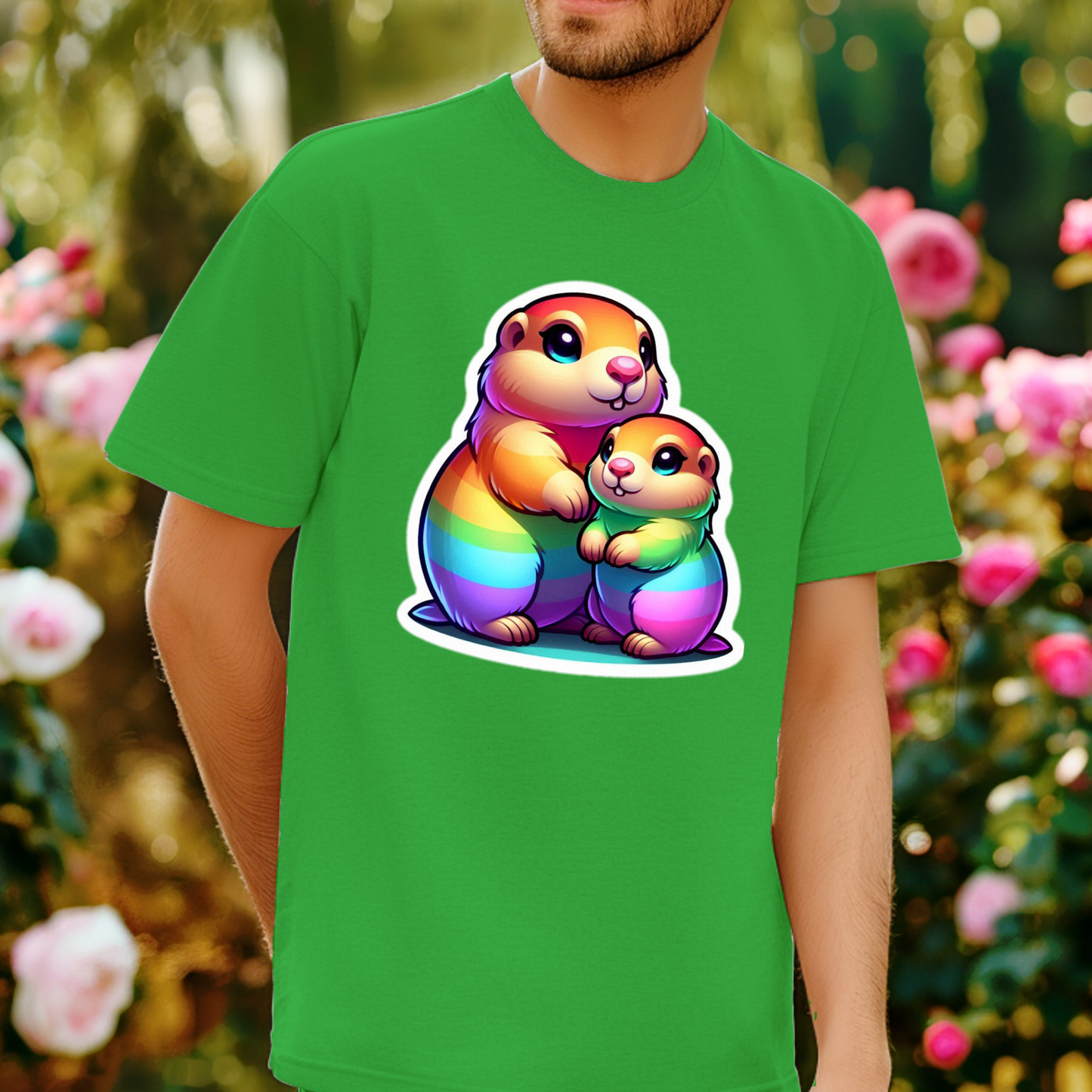 Rainbow Animals T-Shirt Collection: Prairie Dog and Pup