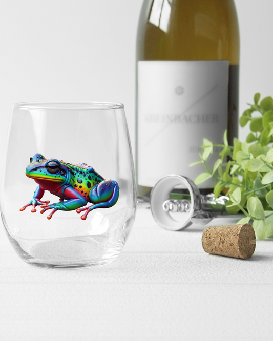 Rainbow Poison Dart Frog Whiskey Glass