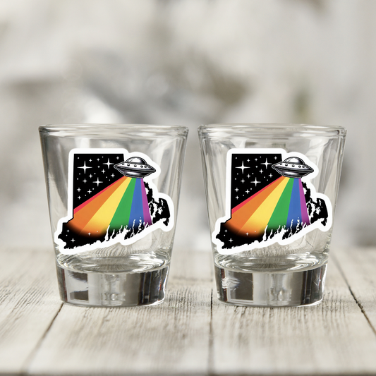 Rhode Island PRIDE Shot Glass