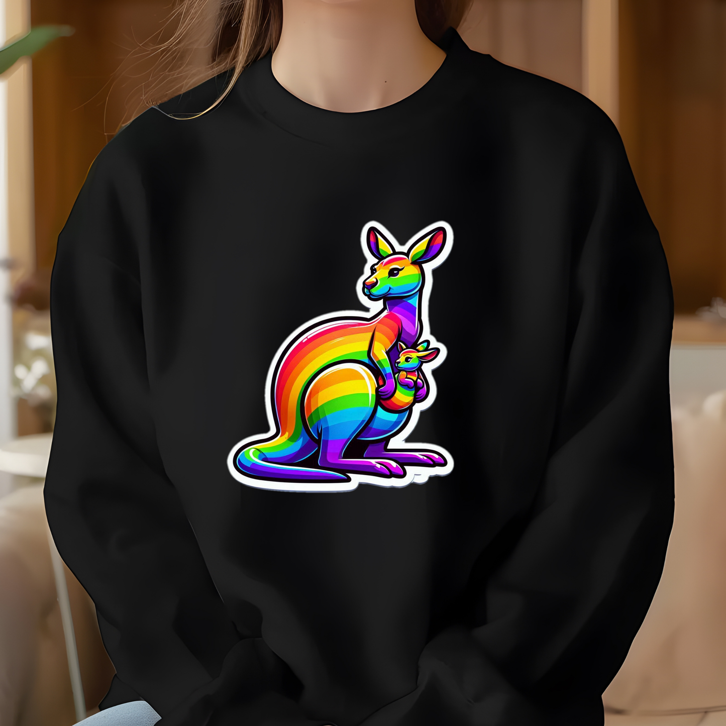 Rainbow Kangaroo and Joey Sweatshirt