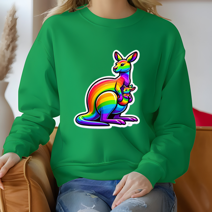 Rainbow Kangaroo and Joey Sweatshirt