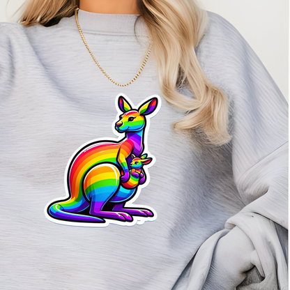 Rainbow Kangaroo and Joey Sweatshirt