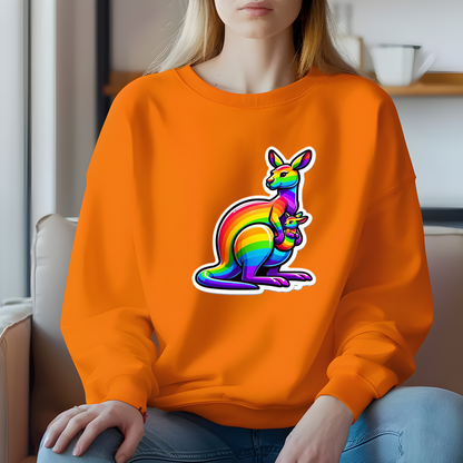 Rainbow Kangaroo and Joey Sweatshirt