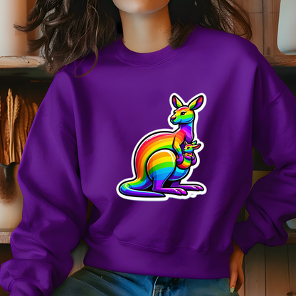 Rainbow Kangaroo and Joey Sweatshirt