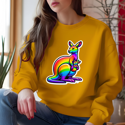 Rainbow Kangaroo and Joey Sweatshirt