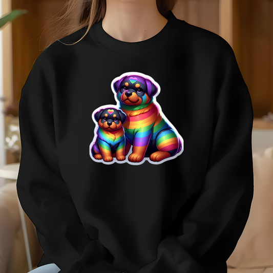 Rainbow Rottweilers Sweatshirt