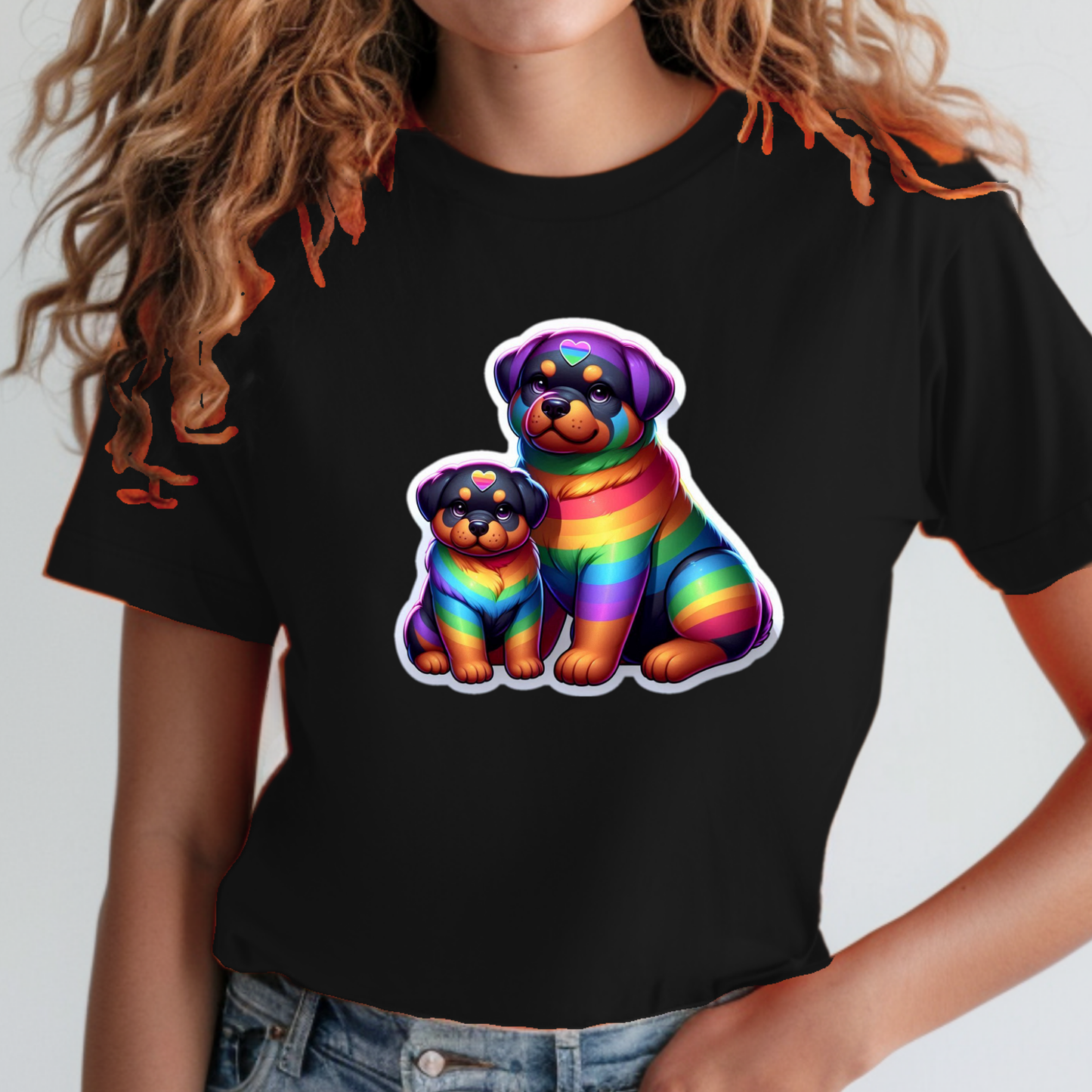 Rainbow Animals T-Shirt Collection: Rottweilers