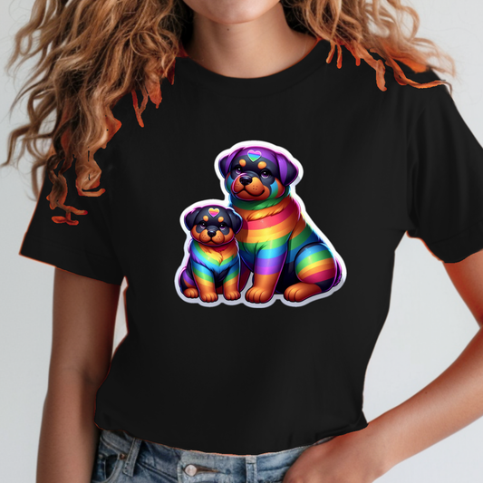 Rainbow Animals T-Shirt Collection: Rottweilers