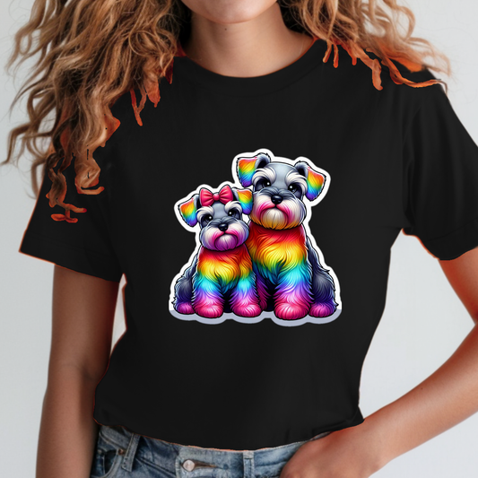 Rainbow Animals T-Shirt Collection: Schnauzers