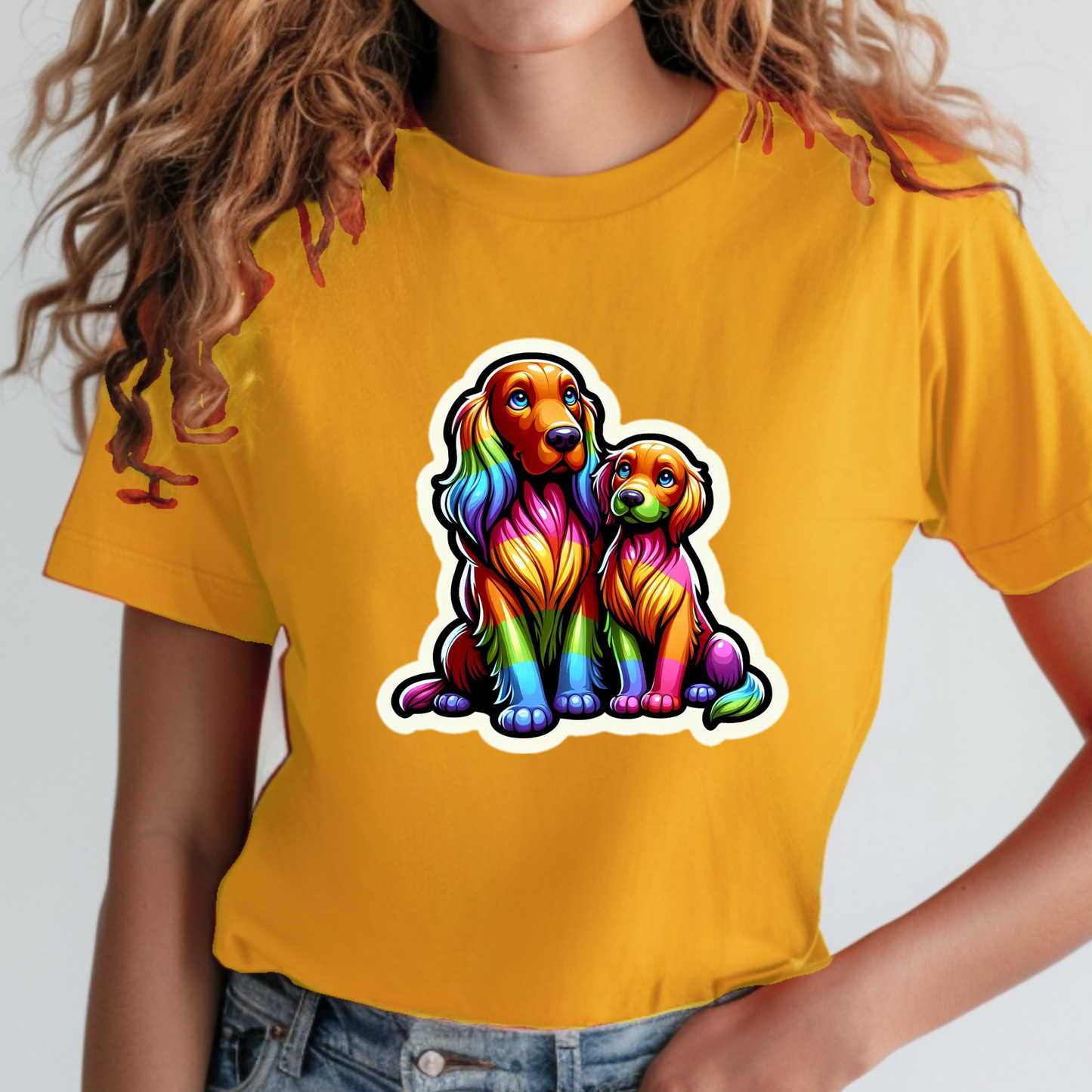 Rainbow Animals T-Shirt Collection: Irish Setters