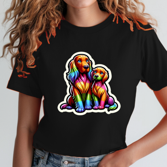 Rainbow Animals T-Shirt Collection: Irish Setters