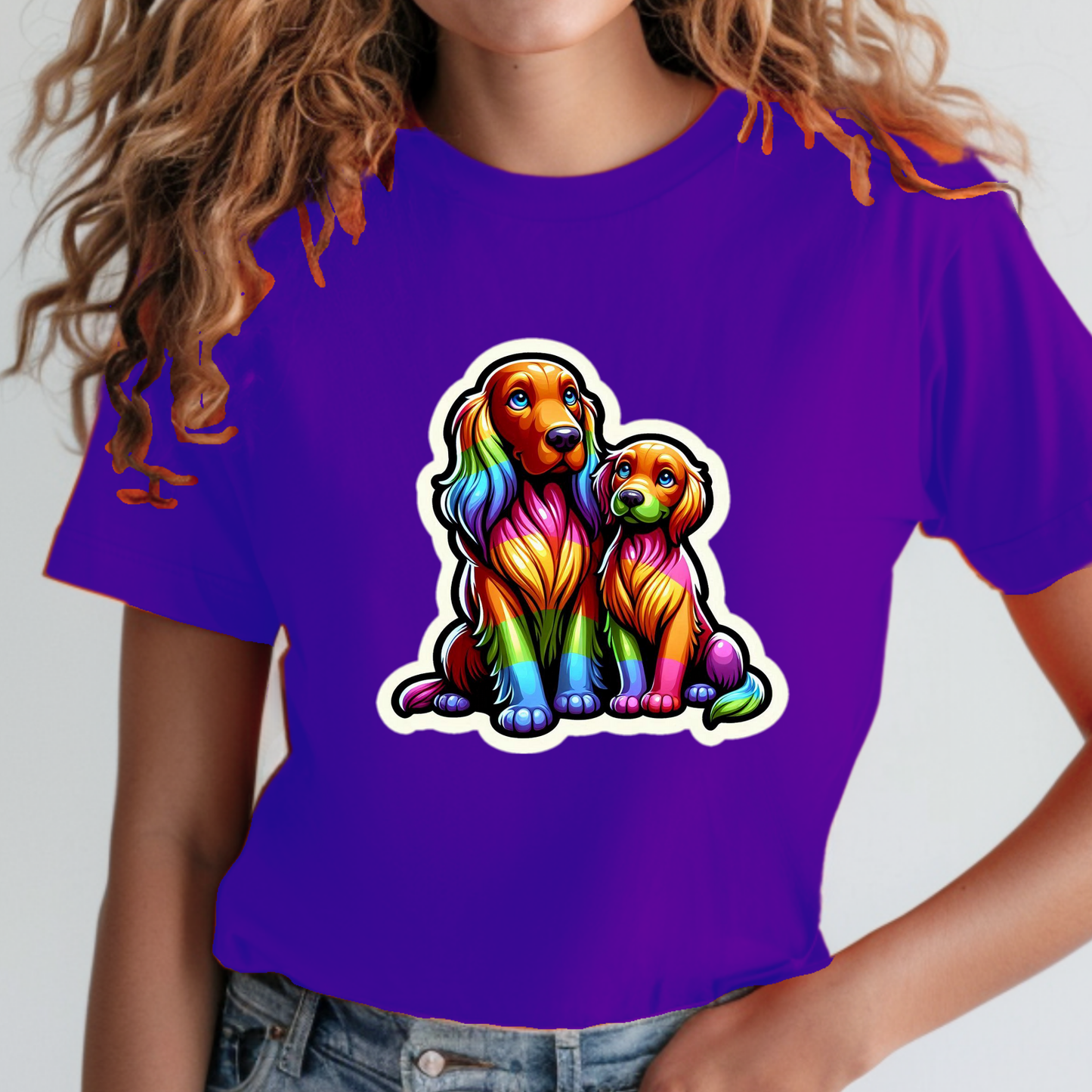 Rainbow Animals T-Shirt Collection: Irish Setters