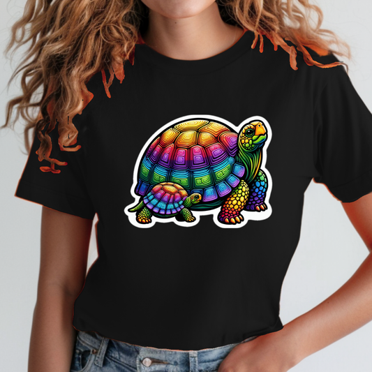 Rainbow Animals T-Shirt Collection: Tortoises