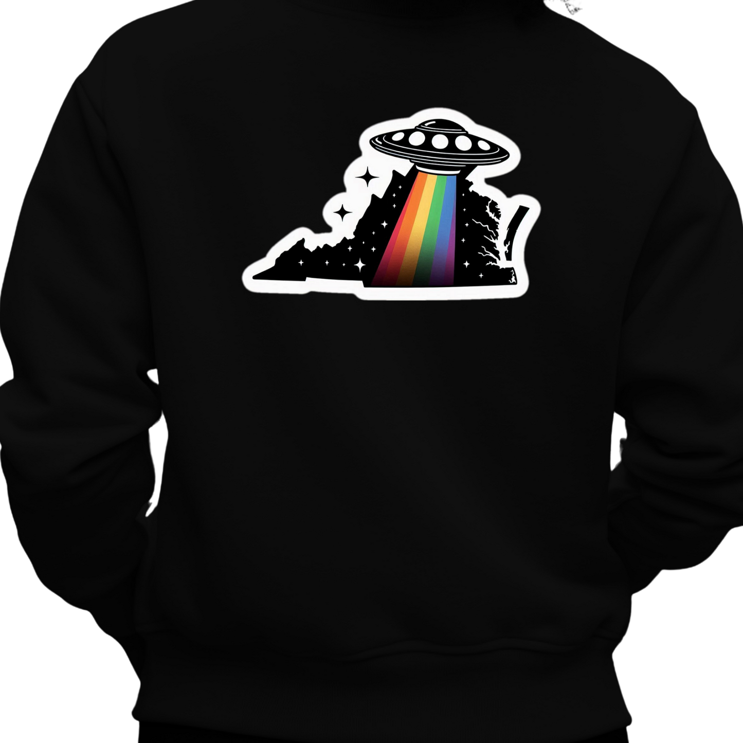 Virginia PRIDE Sweatshirt On the Back