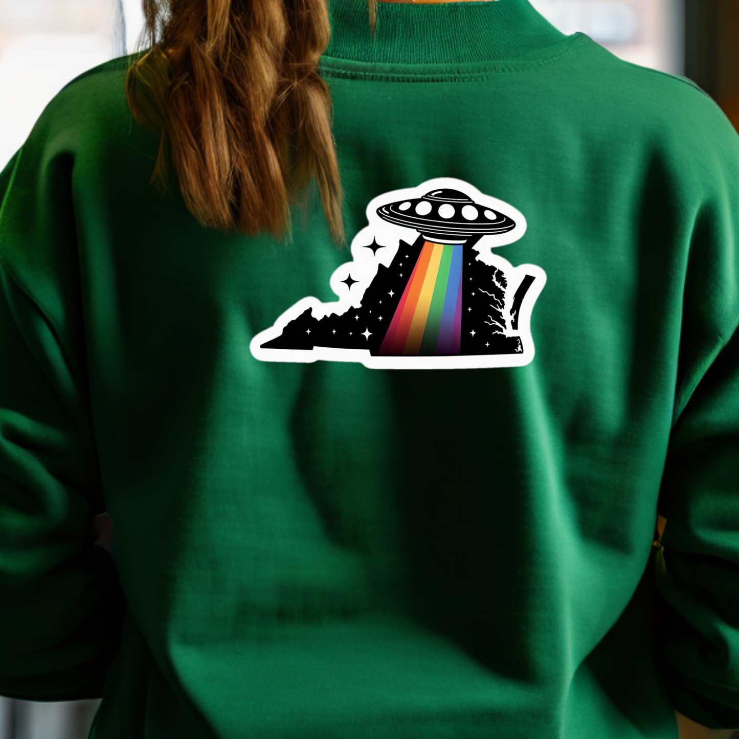 Virginia PRIDE Sweatshirt On the Back