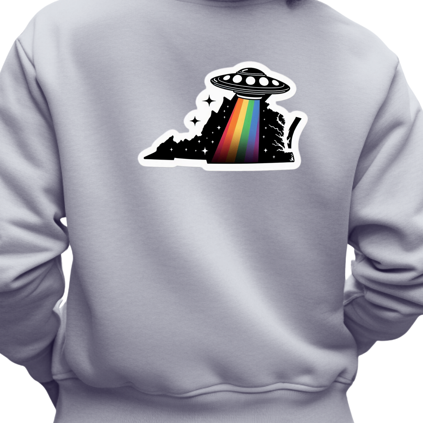 Virginia PRIDE Sweatshirt On the Back