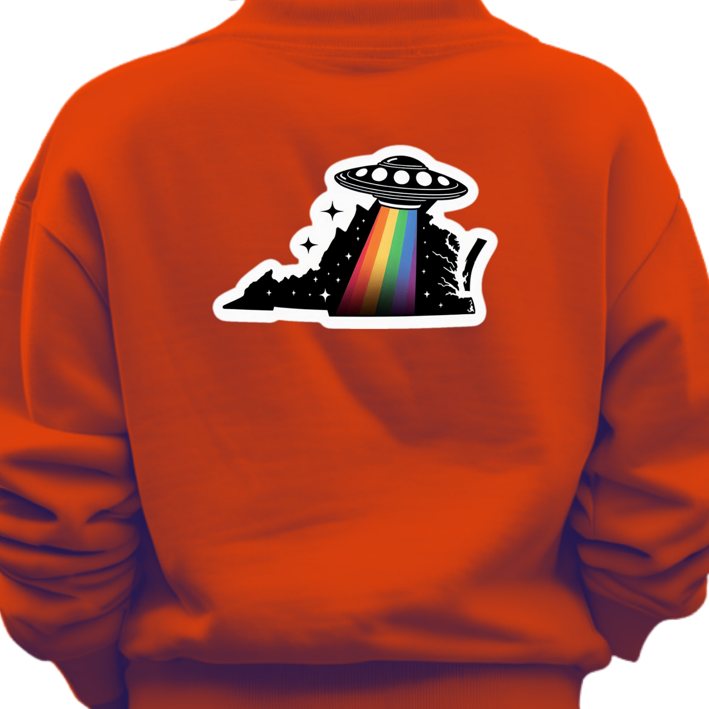 Virginia PRIDE Sweatshirt On the Back