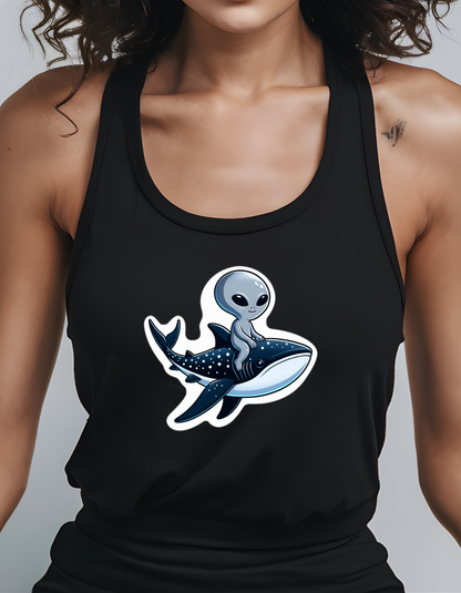 Alien & Whale Shark Racerback Tank