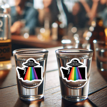 Washington PRIDE Shot Glass