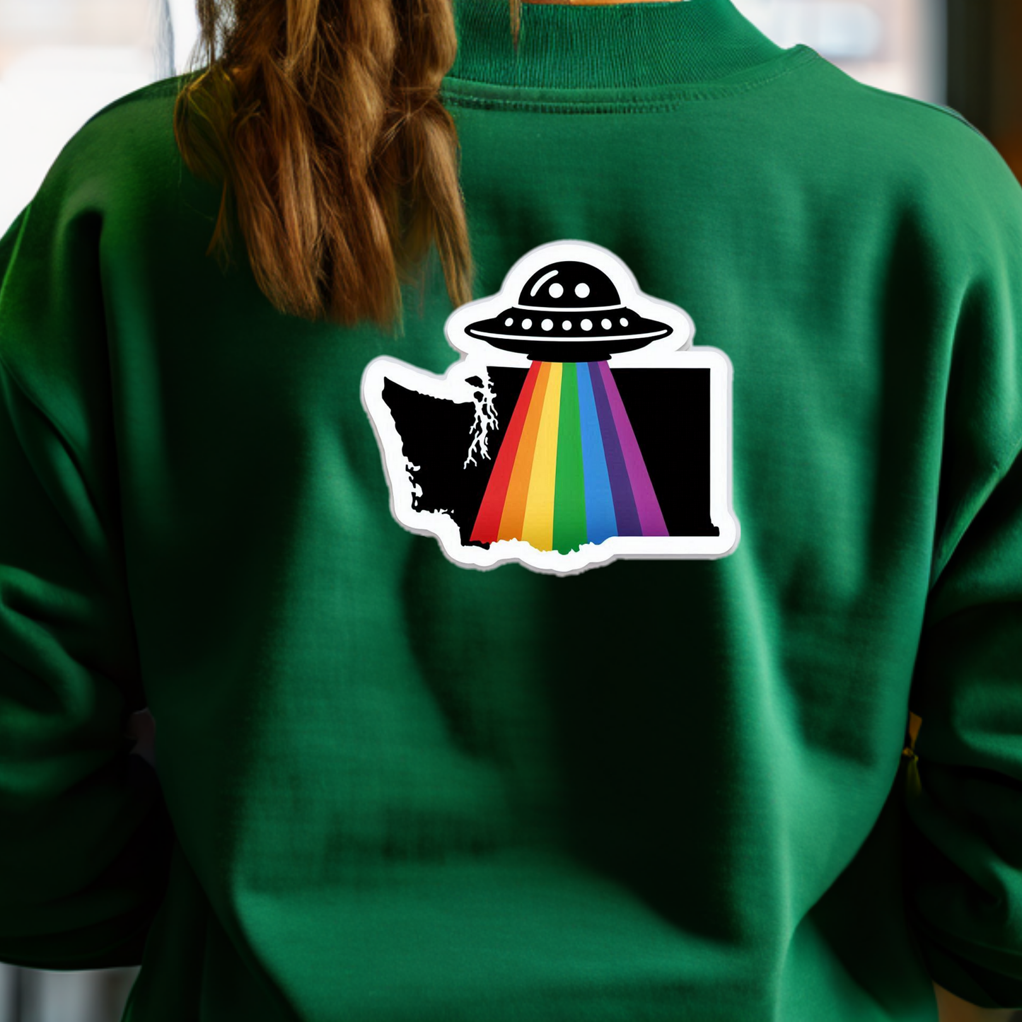 Washington PRIDE Sweatshirt On the Back