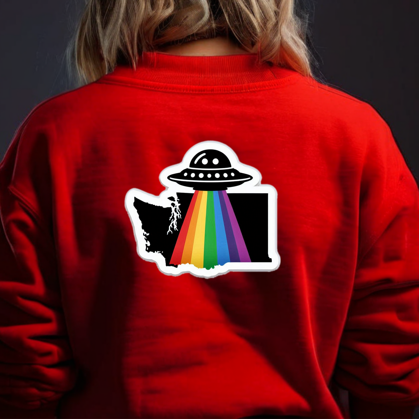 Washington PRIDE Sweatshirt On the Back