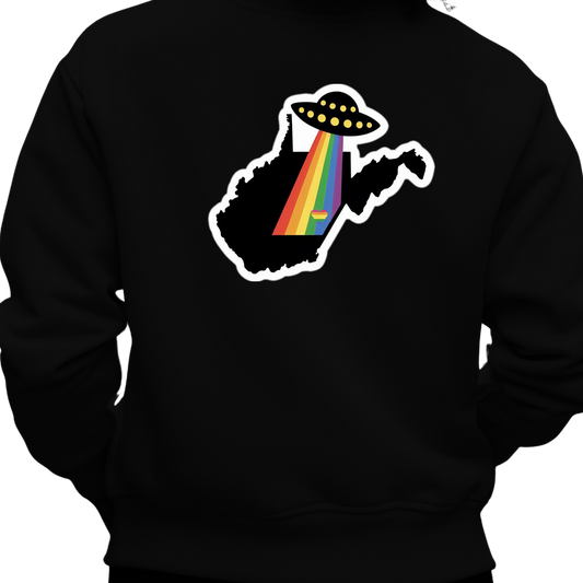 West Virginia PRIDE Sweatshirt On The Back