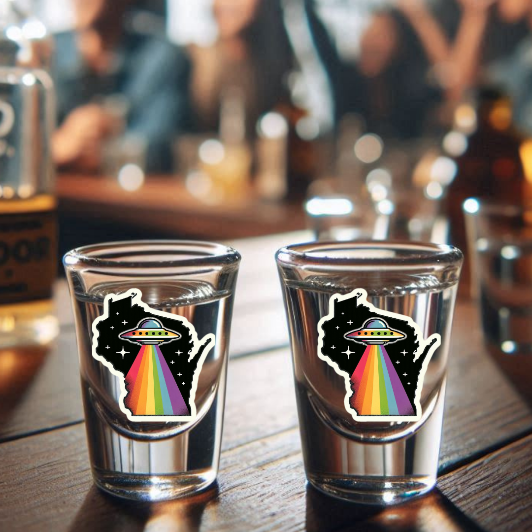 Wisconsin PRIDE Shot Glass