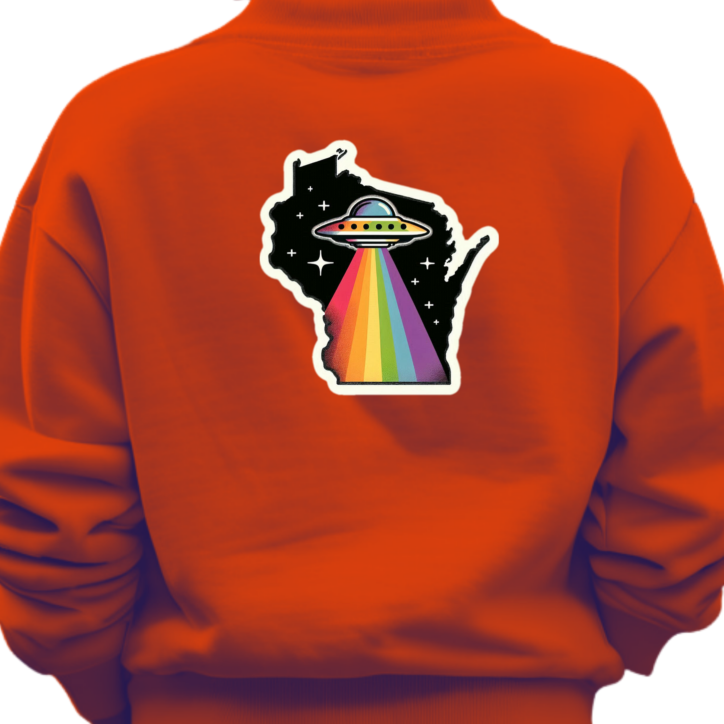 Wisconsin PRIDE Sweatshirt On the Back