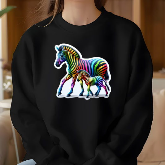 Rainbow Zebra Sweatshirt