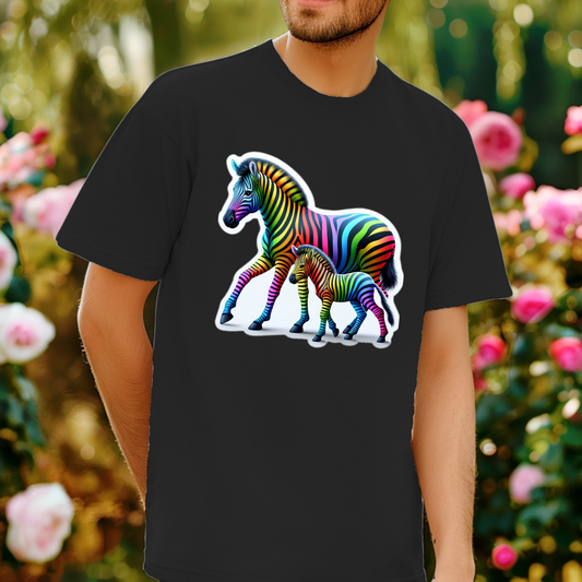 Rainbow Animals T-Shirt Collection: Zebra and Colt