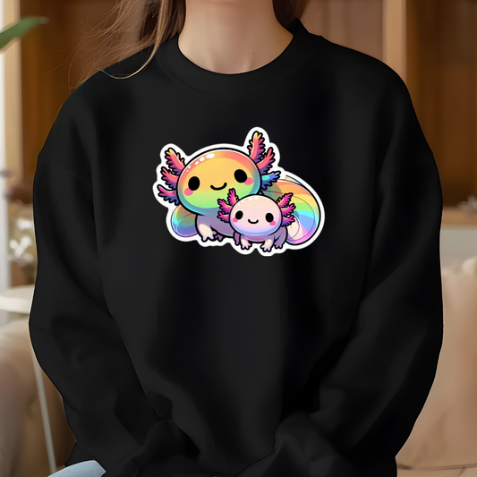 Rainbow Axolotl Crewneck Sweatshirt