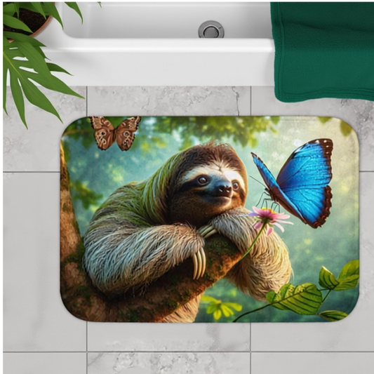 Costa Rican Sloth Bath Mat