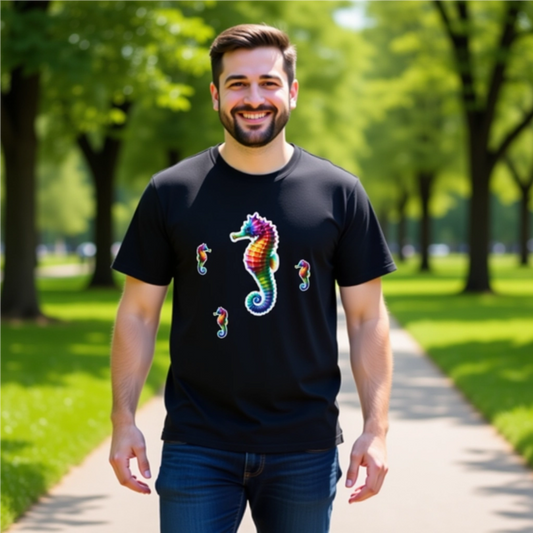 Rainbow Animals T-Shirt Collection: Seahorse