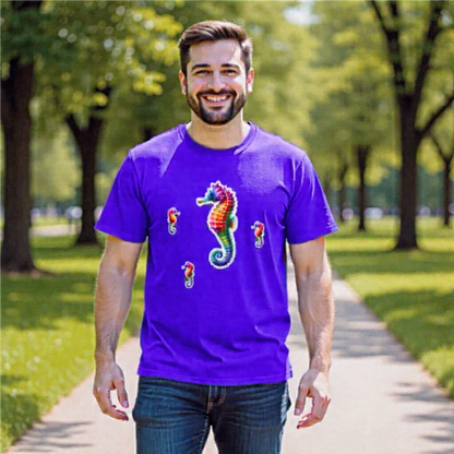 Rainbow Animals T-Shirt Collection: Seahorse