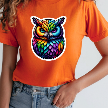 Rainbow Animals T-Shirt Collection: Owl