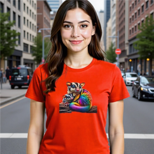 Rainbow Animals T-Shirt Collection: Sugar Gliders