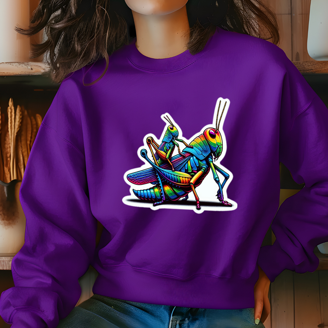Rainbow Grasshoppers Crewneck Sweatshirt
