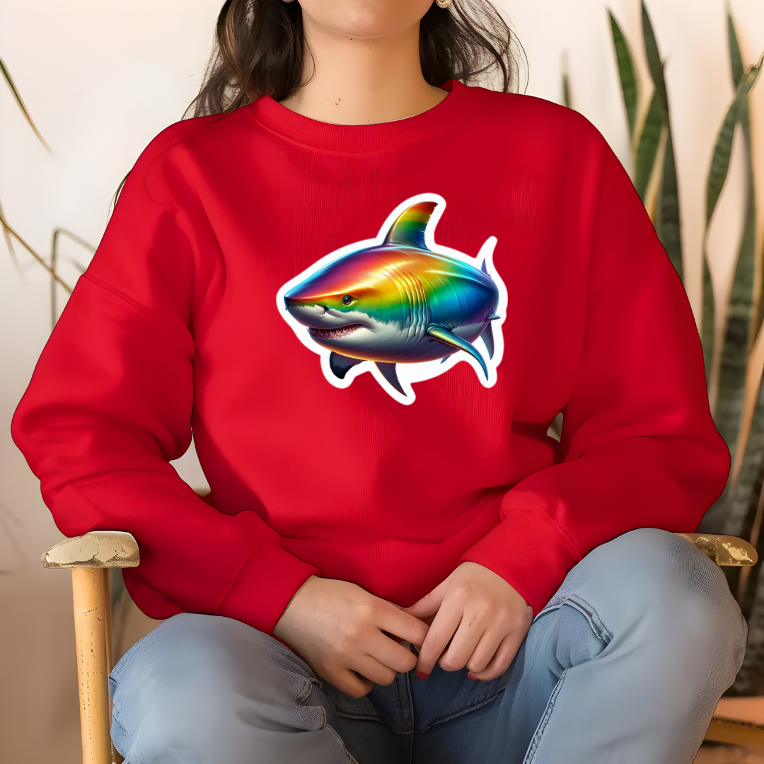 Rainbow Great White Crewneck Sweatshirt