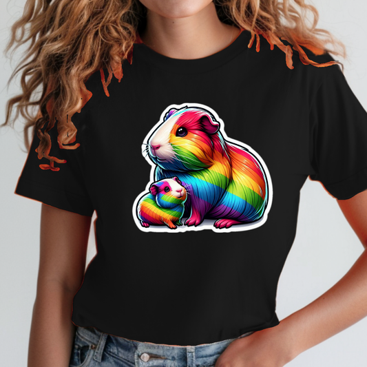 Rainbow Guinea Pigs Unisex Soft T-Shirt